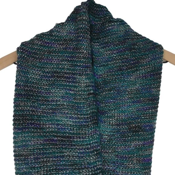 STEVE MADDEN Infinity Scarf Chunky Knit Metallic Sparkle Cozy Warm Multicolor - Picture 3 of 13